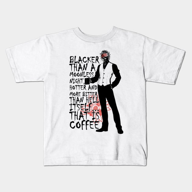 Dark fragrance of coffee Kids T-Shirt by Potaaties